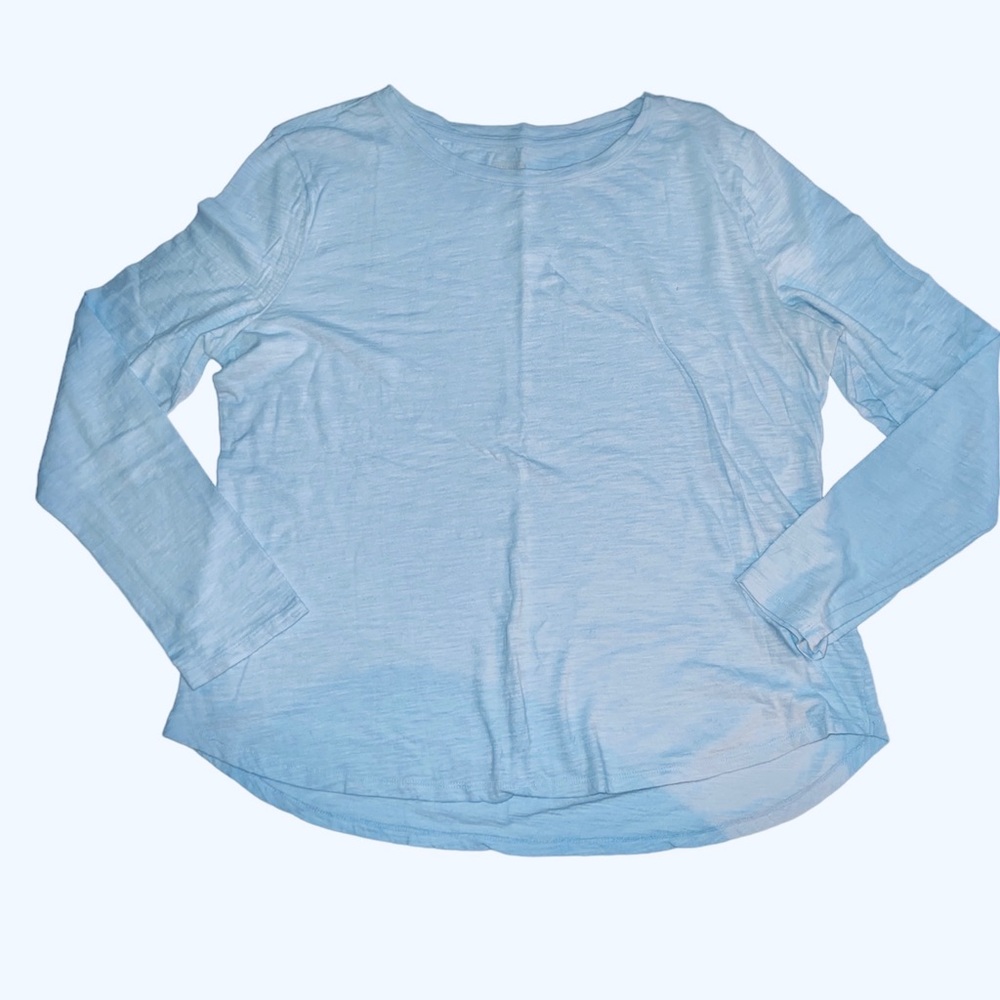 Old Navy Light Blue Slub Knit Shirt Sz L